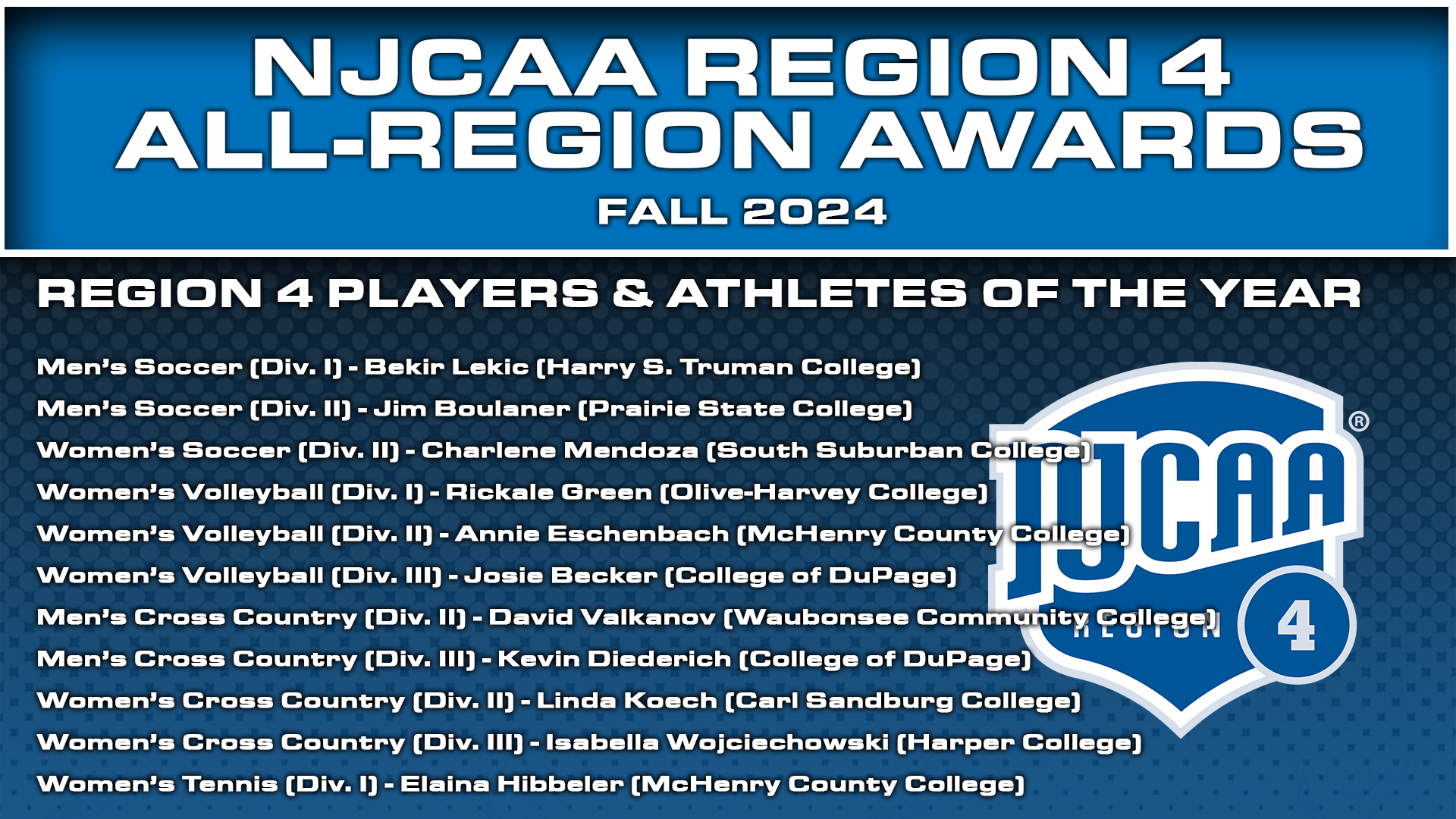 Region 4 Announces Fall 2024 All-Region Teams