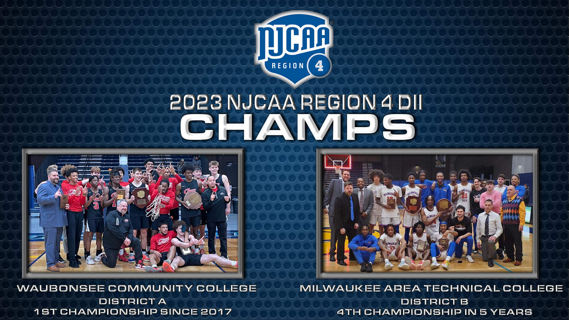 (Images courtesy of Waubonsee Community College Athletics & Milwaukee Area Technical College Athletics)